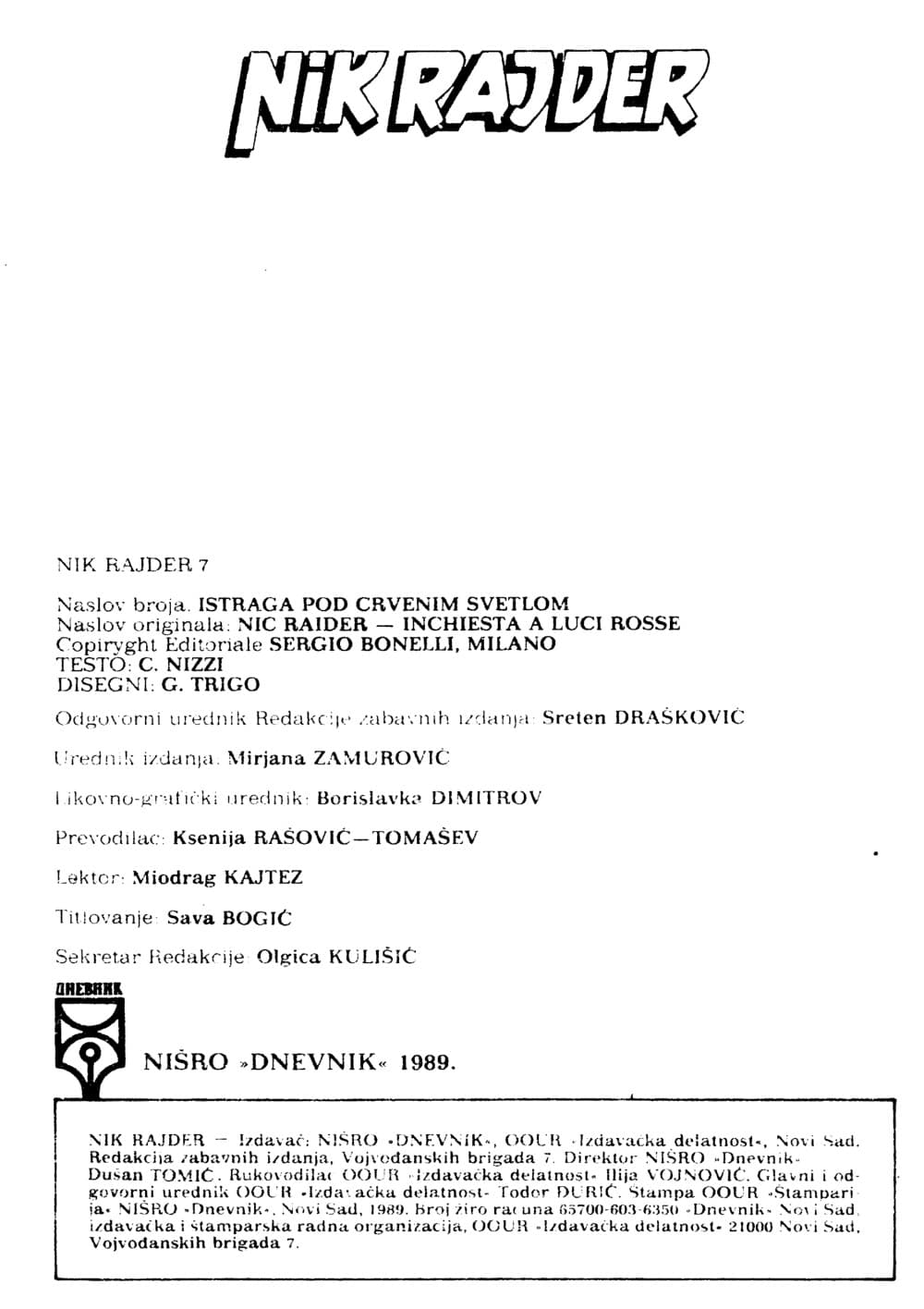 Nick Raider br. 7 – slika 2