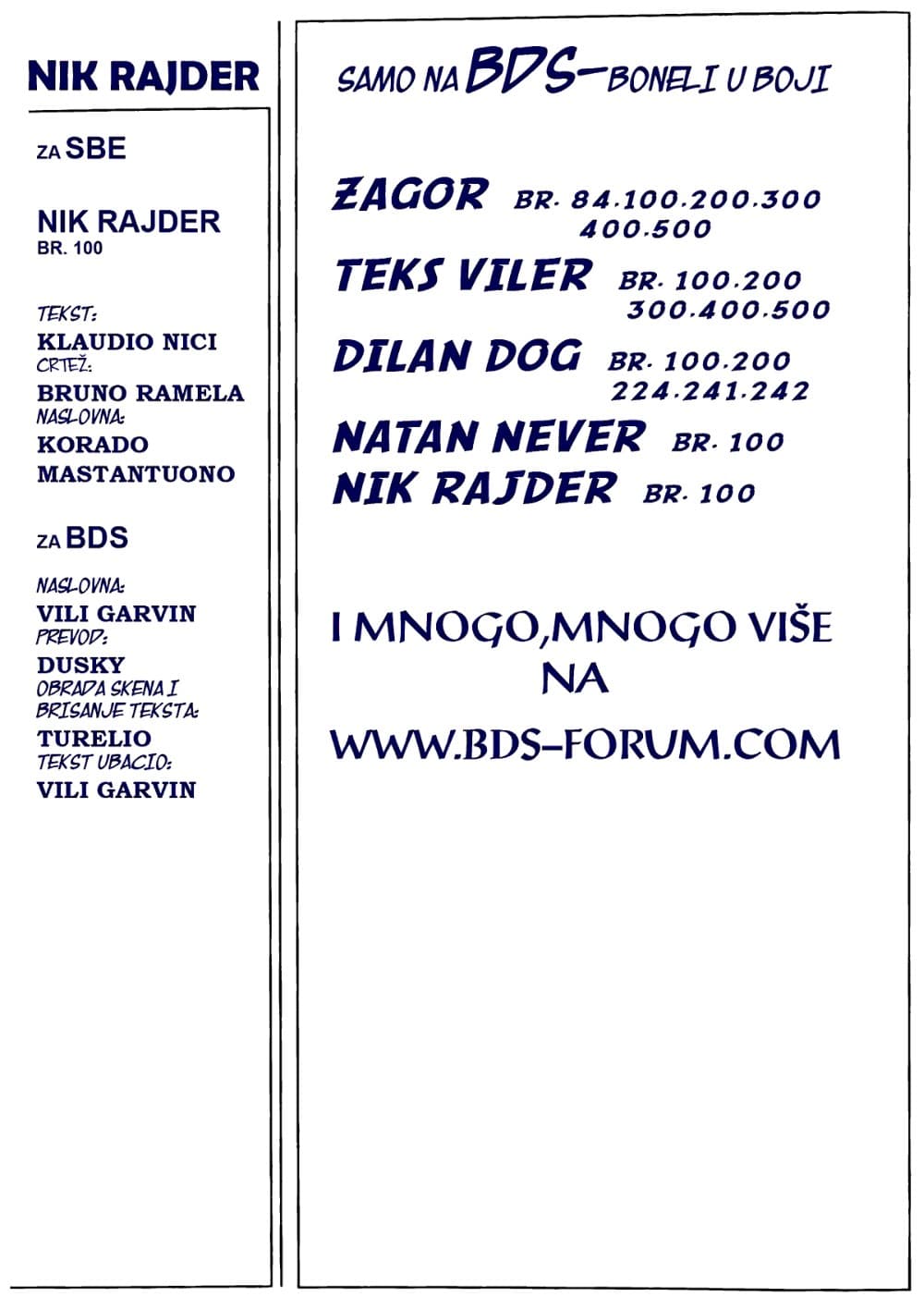 Nick Raider kolor br. 100 – slika 2